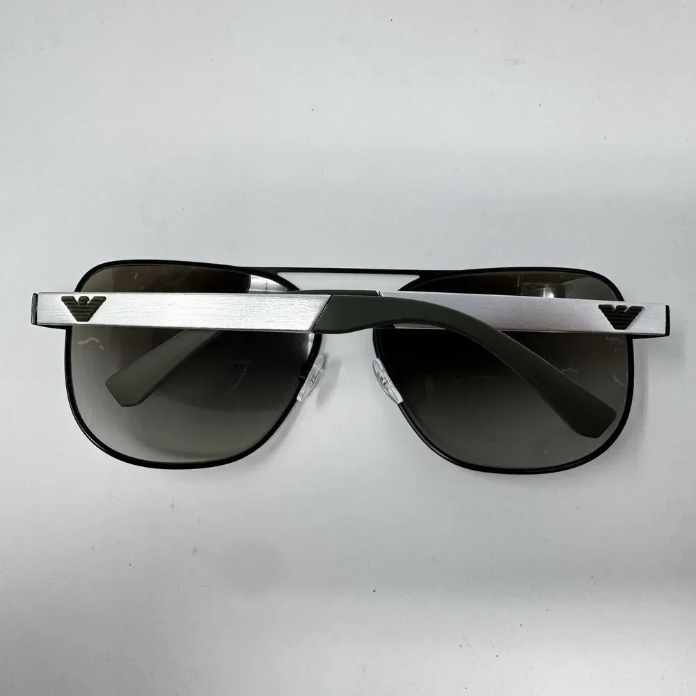 Emporio Armani EA2064 3225/8E Sunglasses 62-16-130 Aviator Black Silver